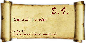 Dancsó István névjegykártya