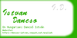 istvan dancso business card