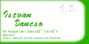 istvan dancso business card